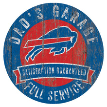 Load image into Gallery viewer, Dad&#39;s Garage NFL Circle Sign