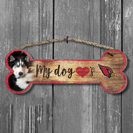 Dog Bone Photo Personalized NFL Sign