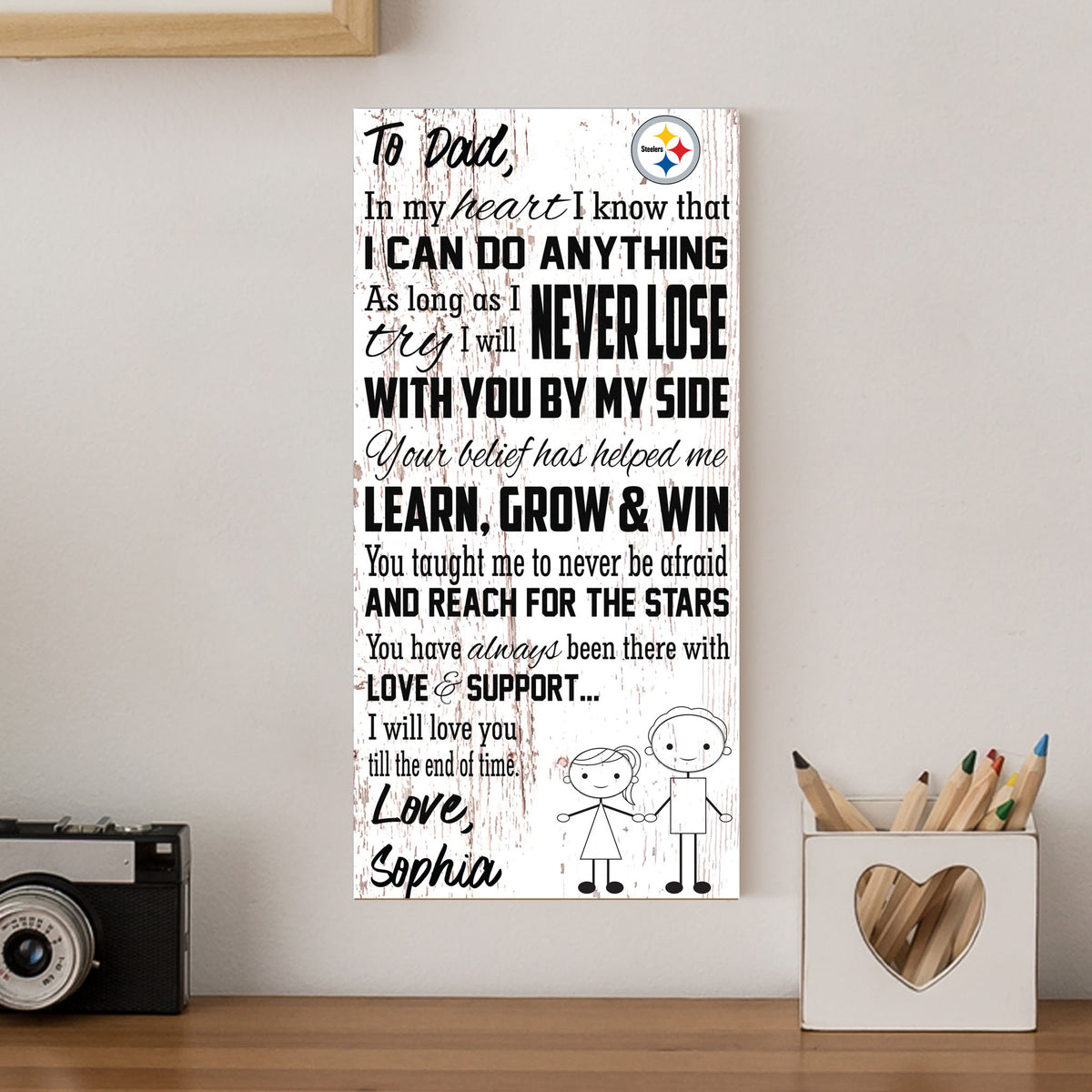 Love & Support Personalized NFL Sign – Sidekick Customs